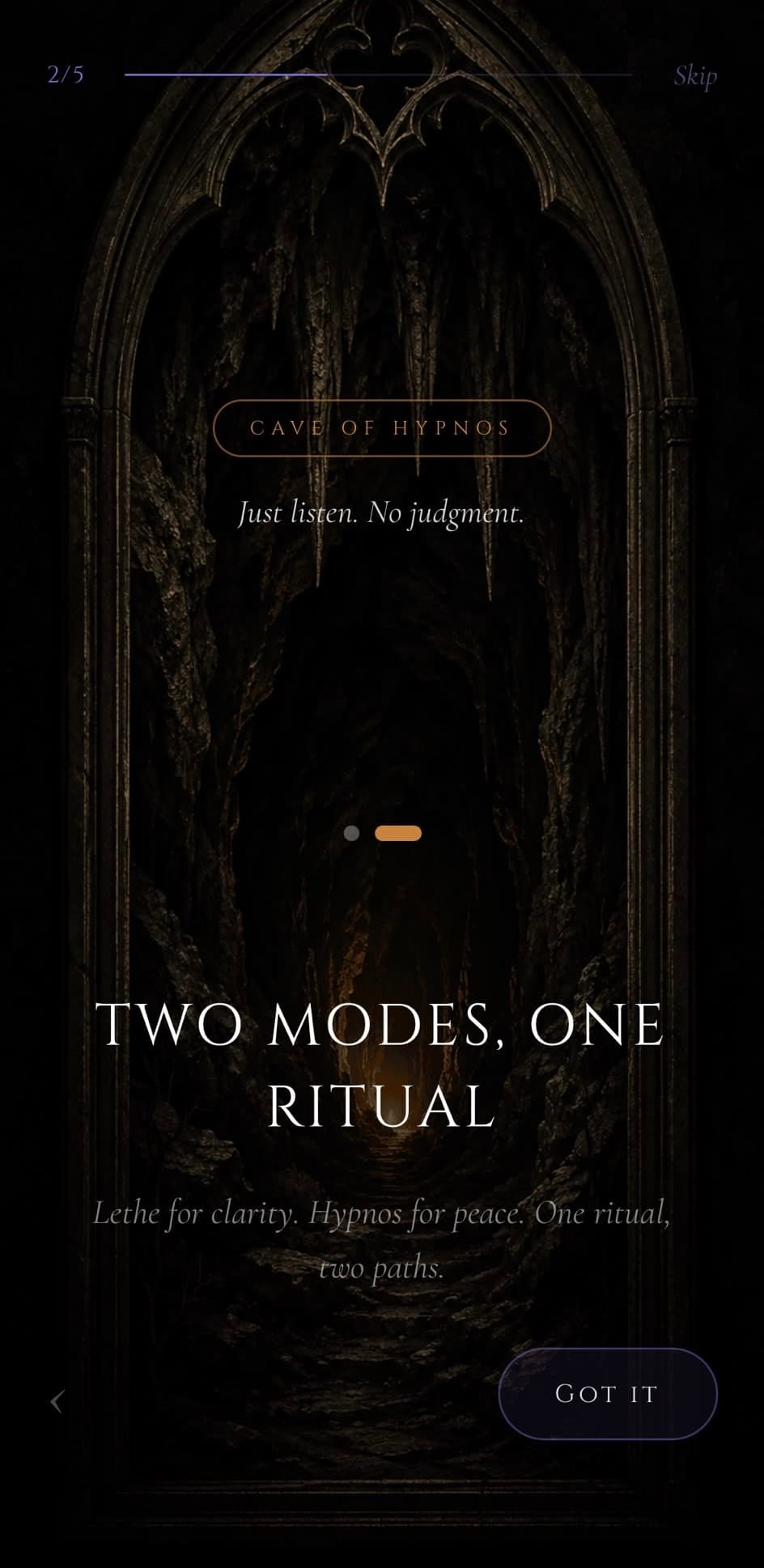 Cave of Hypnos — just listen, no judgment